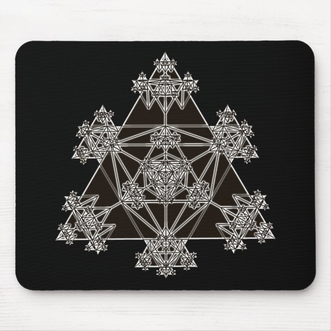 Geometria Sagrada: Triângulos Pretos: Mousepad (Frente)