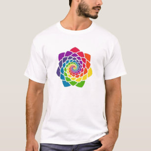 Geometria sagrado - t-shirt do cone do pinho do