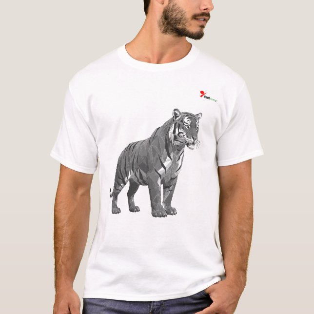 "Geometria Selvagem" Camiseta Geométrica de Animal (Frente)