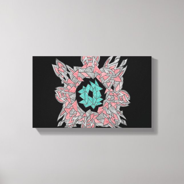 Geometric Abstract Flow Canvas (Frente)