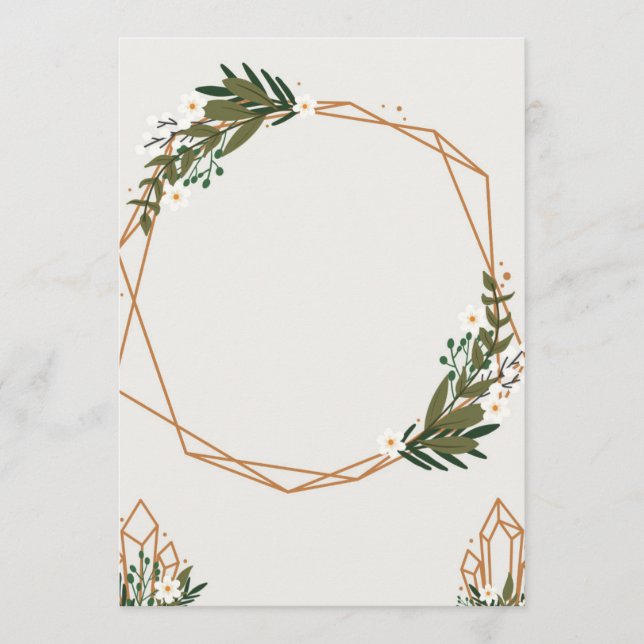 Geometric frame with bouquets (Frente)