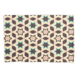  Geometric pattern with star shapes in brown and t