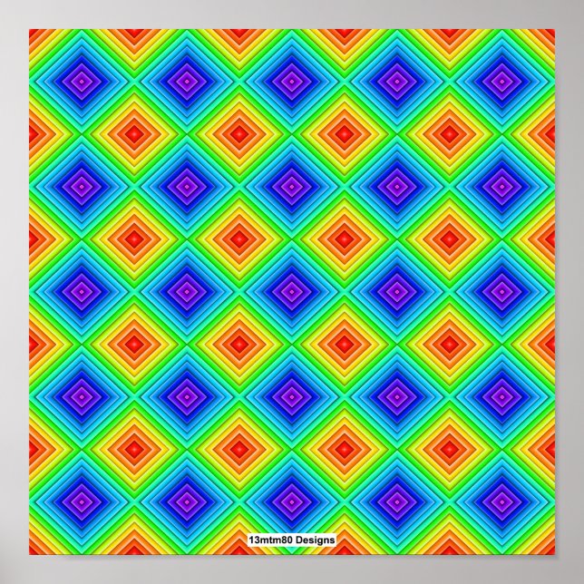 Geometric Topography (pattern) - Poster Print (Frente)