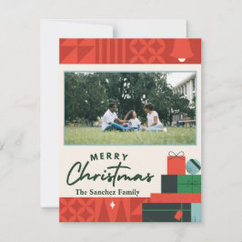 Geométrico Apresenta Cartão "Feliz Natal" 1 Foto