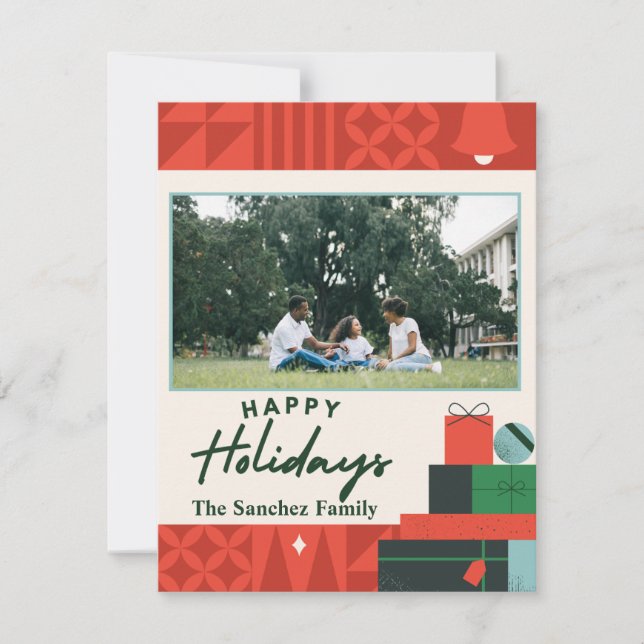 Geométrico Apresenta Cartão "Feriados Felizes" 1 F (Frente)