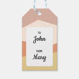 Geométrico minimalista com etiqueta de presente de