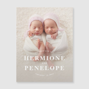 geométrico moderno gêmeo da foto + tipográfico