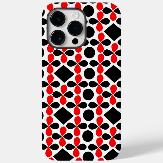 Geométrico Preto Vermelho  (Verso)