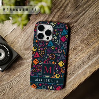 Geométrico Púrpura Azul-Rosa-Marinho Personalizáve