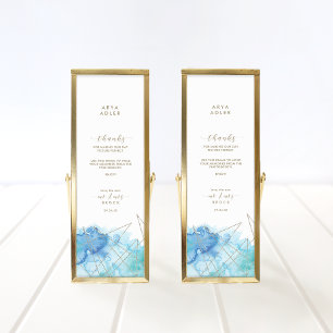 Geométrico Watercolor Sr. Photobooth Place Card