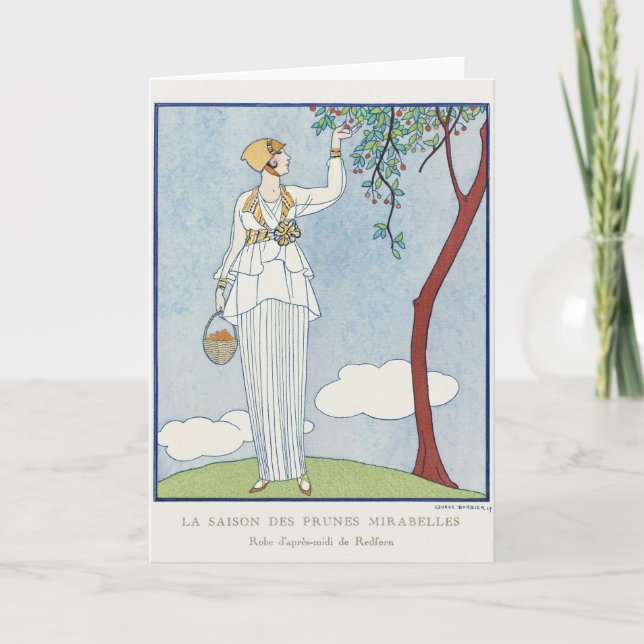 George Barbier, cartão de agradecimento Art Déco (Frente)