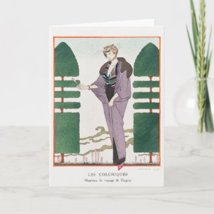 George Barbier, cartão de agradecimento Art Déco