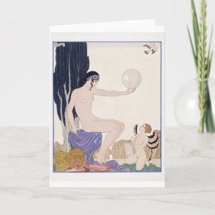 George Barbier, cartão de agradecimento Art Déco
