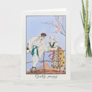George Barbier, cartão de agradecimento Art Déco
