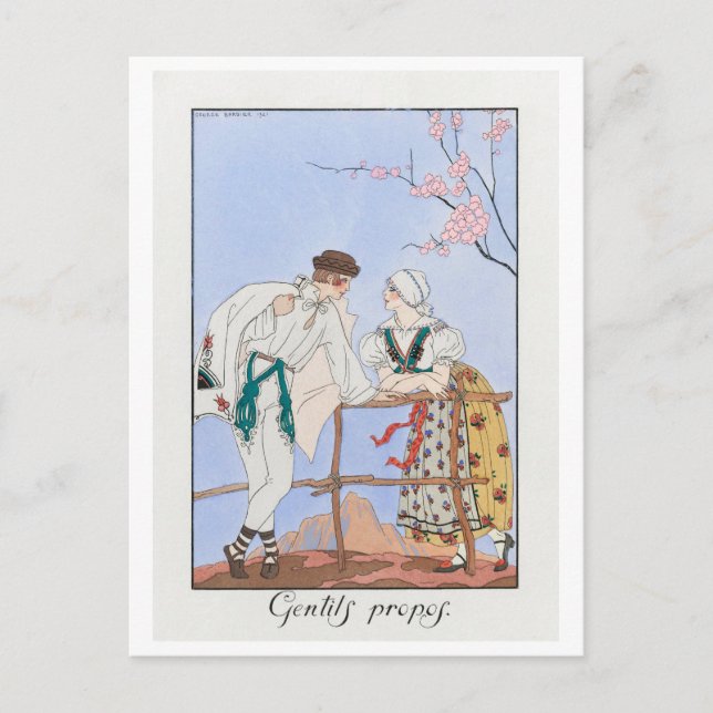 George Barbier, cartão postal Art Déco (Frente)