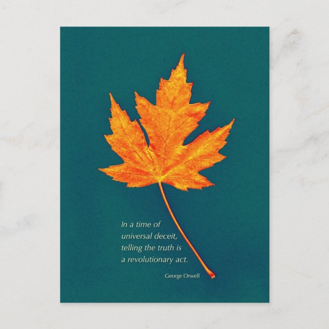George Orwell cita cartão postal (Frente)