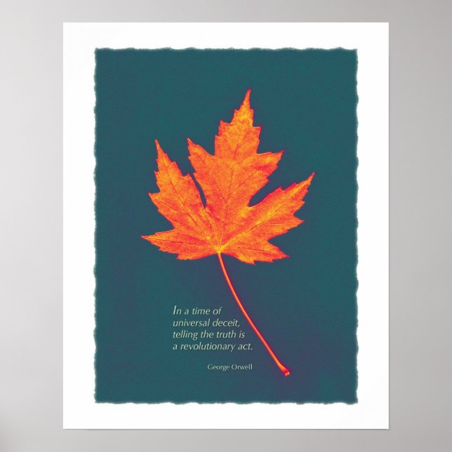 George Orwell Truth Cote Art Poster (Frente)