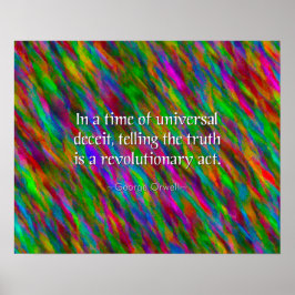 George Orwell Verdade Cita Poster de Arte Inspirad