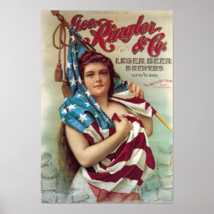 George Ringler & CO. Cerveja Poster