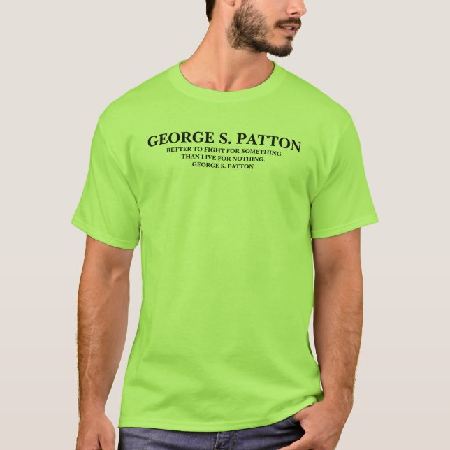 George S. Patton CITAÇÃO - camisa (Frente)