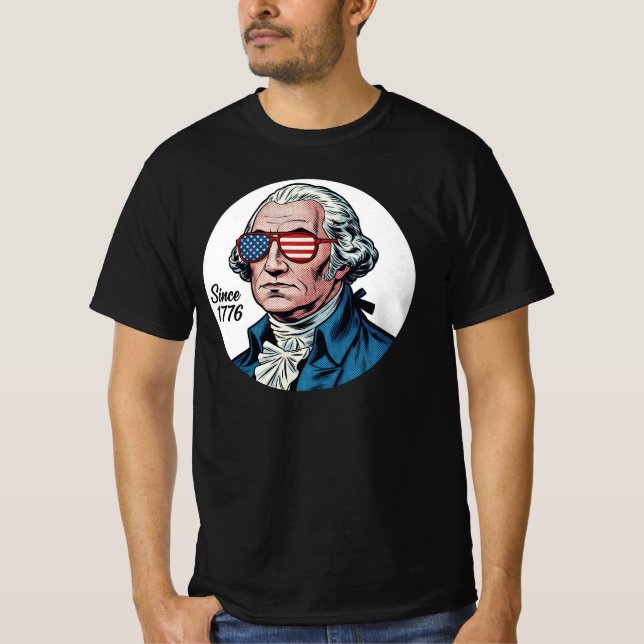 George Washington desde 1776 | T-shirt em 4 de jul (Frente)