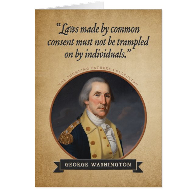 George Washington, fundador do Cartão de Aniversár (Frente)