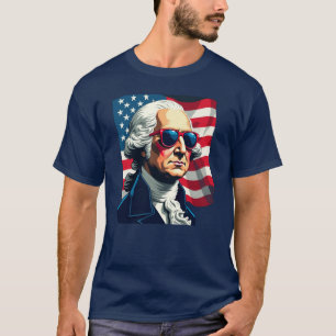 George Washington Sunvidros American Flag T-Shirt