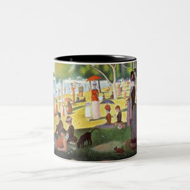 Georges Seurat Uma caneca de arte de domingo à tar (Centro)