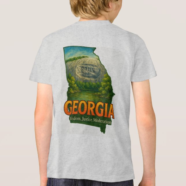 Geórgia | Camiseta Vibrante de Orgulho do Estado (Verso)