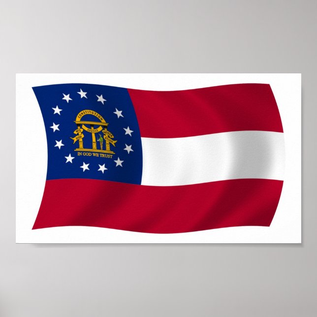Georgia Flag Poster Impressão (Frente)