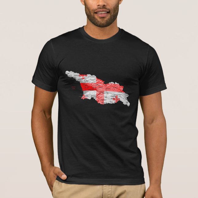 Georgia Flagcolor Map T-Shirt (Frente)