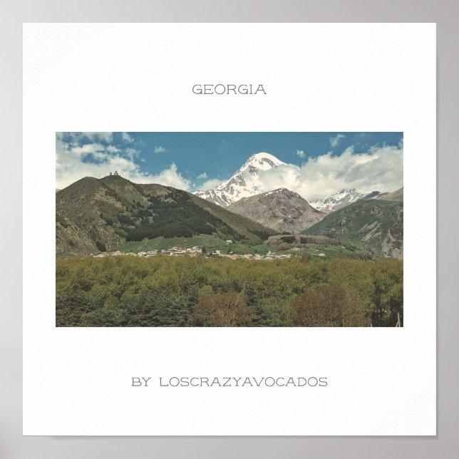Georgia Kazbegi Architecture Nature Poster (Frente)
