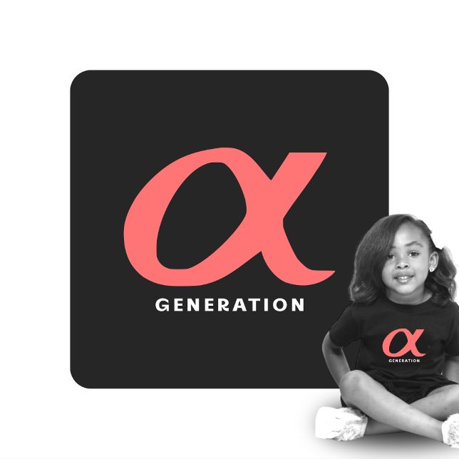 Geração ALPHA 2010-2024 | Baby T-Shirt | DP7Art (gen z, gen alpha, gen a, T shirt for girls, baby t shirt, t shirt for baby, pink and black, birthday)