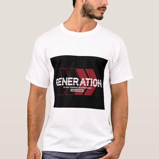 GERAÇÃO. T-SHIRT COM IMPRESSÃO DE TEXTO (Frente)