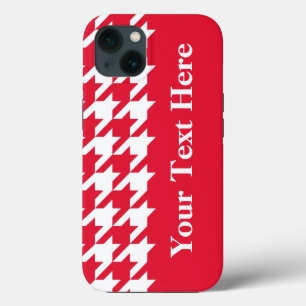 Geranium Elegant Houndstooth com texto personaliza