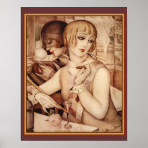 Gerda & Lili #1 Art Deco Impressão 16 x 20