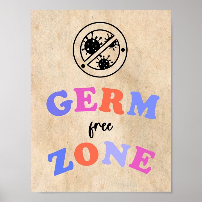 Germ Free zone poster (Frente)