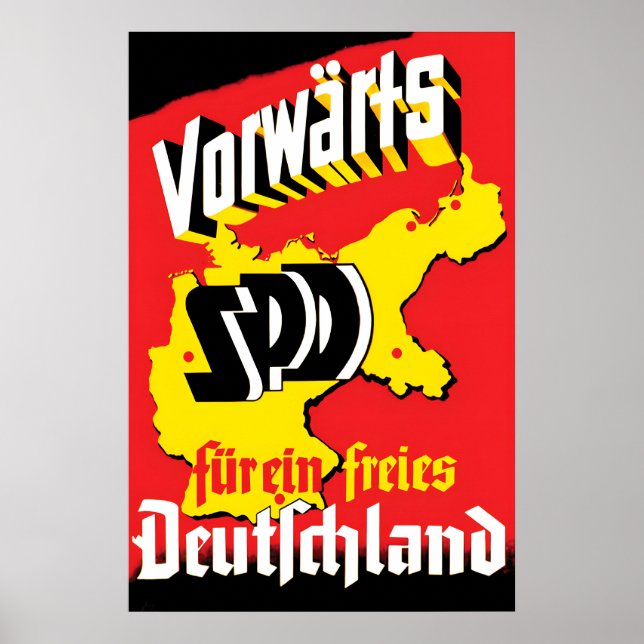 German 1949 Election Poster Forward SPD - For a (Frente)