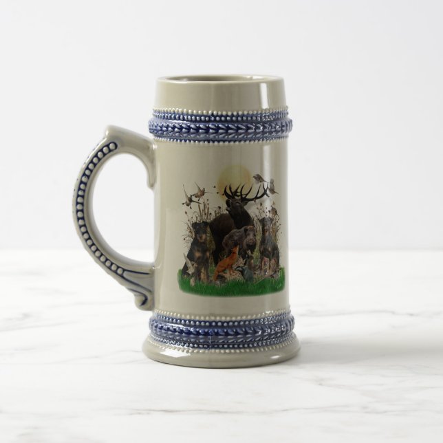 German Hunting Terrier (Jagdterrier)    Beer Stein (Esquerda)