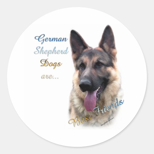 German shepherd Cachorro Melhor Amigo 2 - Adesivo (Frente)