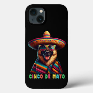 German shepherd Cinco De Mayo Com Poncho Sombrero
