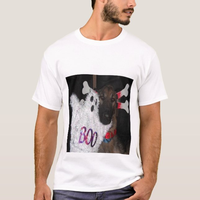 German shepherd de Camisa Halloween Boo (Frente)