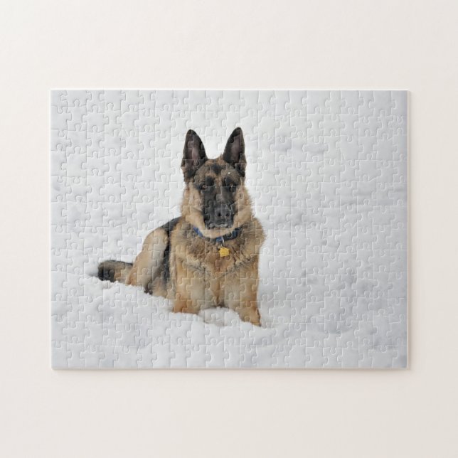 German shepherd de resgate em Quebra-cabeça de nev (Horizontal)