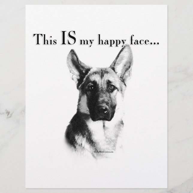 German shepherd de rosto feliz (Frente)