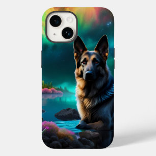 German shepherd em um mundo Alienígena