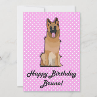 German shepherd Feliz Aniversário Cartão de Saudaç