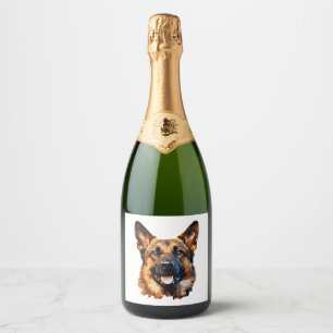 German shepherd legal no estilo polígono Clássico
