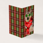 German shepherd Natal Red Holidy Xadrez<br><div class="desc">Um pacote único e divertido de 25 cartões de feriado - todos idênticos - com um German shepherd em xadrez vermelha e verde. O tamanho de 4" x 3, 5" (2" x 3, 5") faz dele um cartão de boas-vindas que se destacará entre todos os outros na época de Natal....</div>