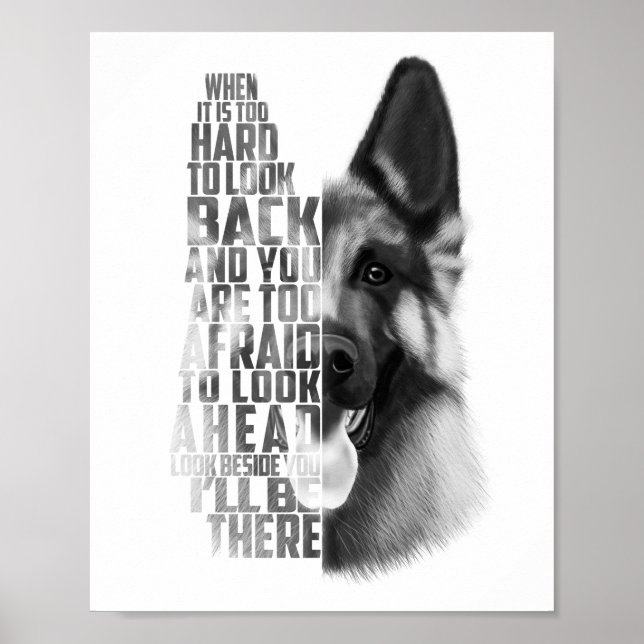 German shepherd, Poster German shepherd (Frente)