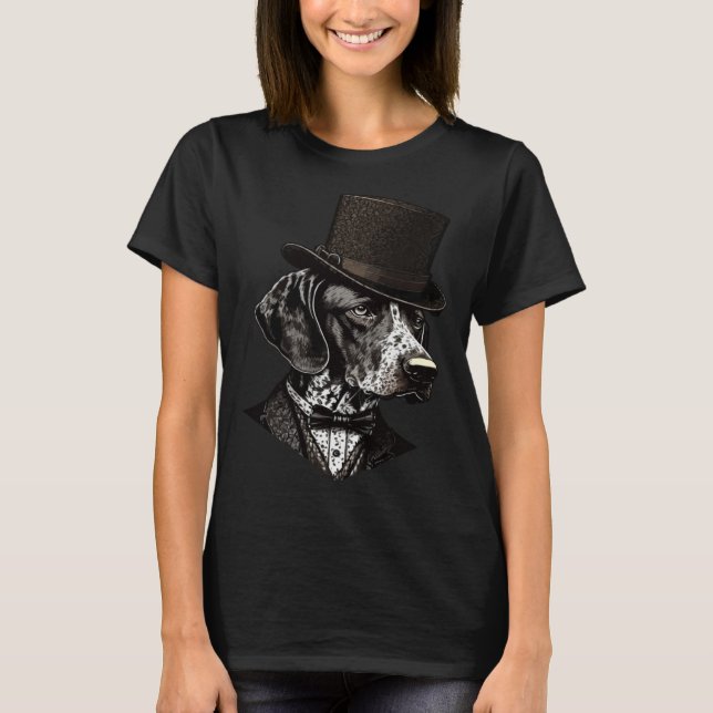 German Shorthaired Pointer Dog Wearing Fancy Top H (Frente)